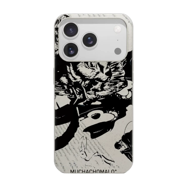 Phonecases3D iPhone 17 Pro Muchacho Malo kompostoituva suojakuori, valkoinen