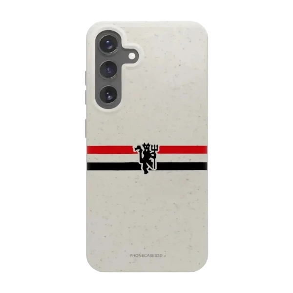 Phonecases3D Samsung Galaxy S25+ Manchester United FC kompostoituva suojakuori, valkoinen