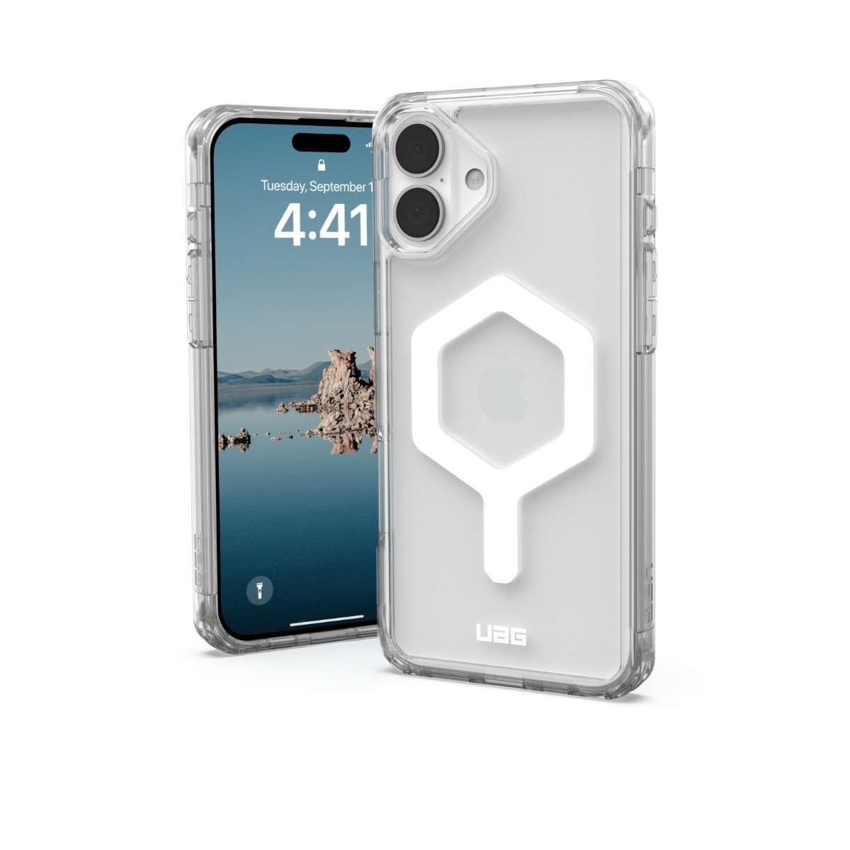 UAG iPhone 16 Plus Plyo MagSafe deksel, ice/hvit