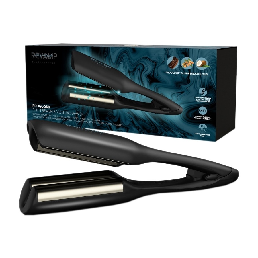 Revamp Progloss™ 2-i-1 Beach & Volume Waver vågtång