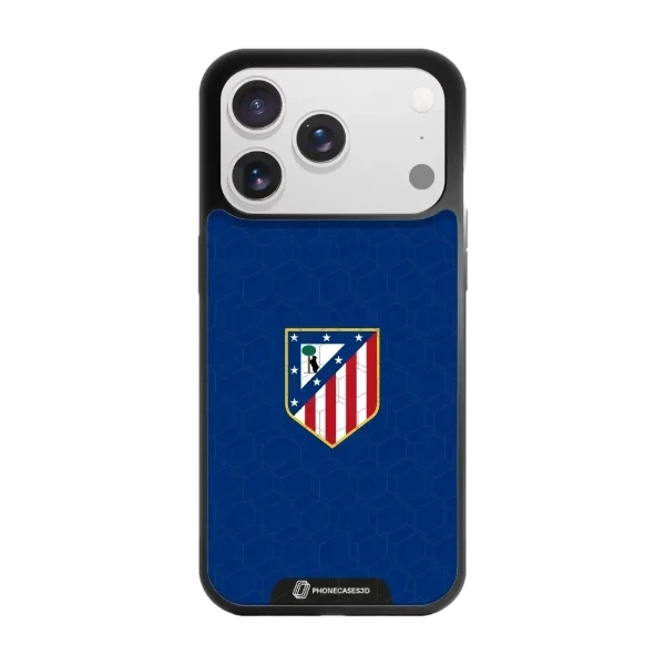 Phonecases3D iPhone 17 Pro Atlético de Madrid -3D suojakuori, musta