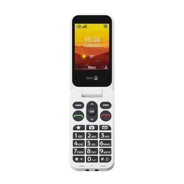 Doro Leva L21 mobiltelefon, rød/hvit (Retur fra service)