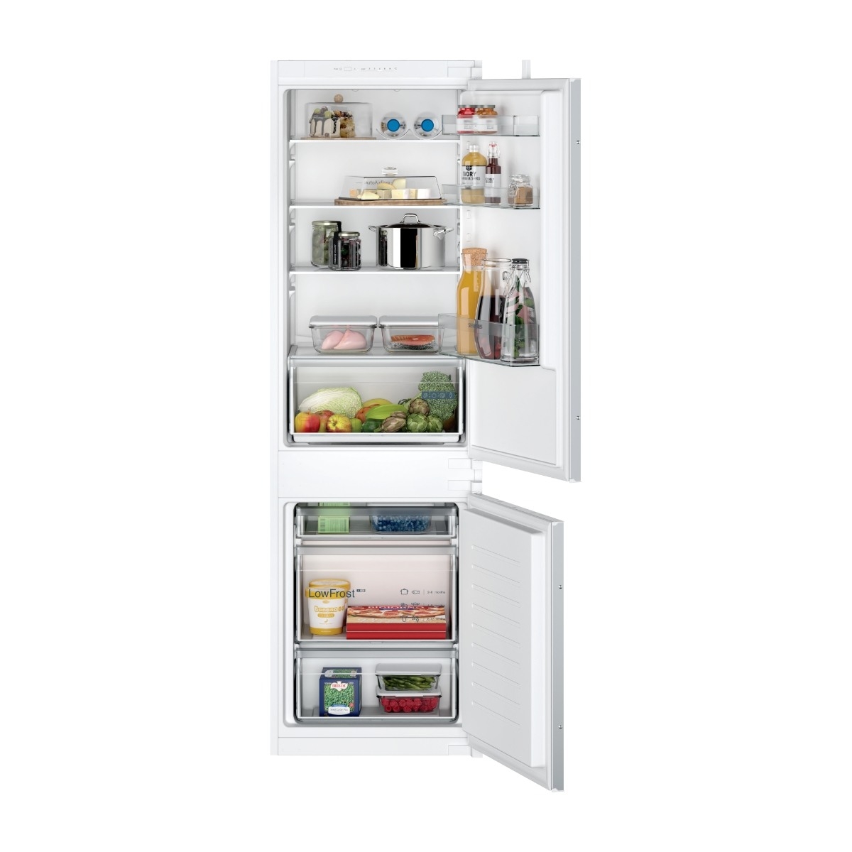 Siemens iQ100 KI86V5SF1 integrert kombiskap