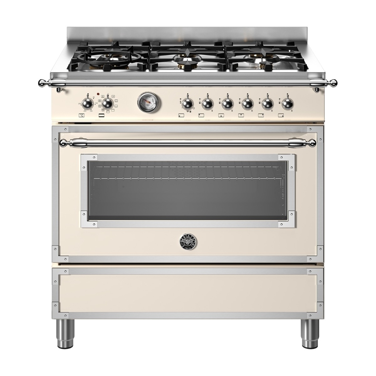Bertazzoni Heritage Series HER96L1EAVT gaskomfur, creme