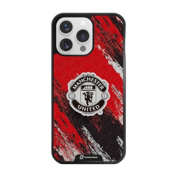 Phonecases3D iPhone 16 Pro Max Manchester United FC -3D suojakuori, musta