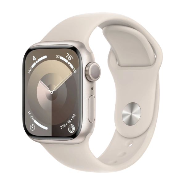 Apple Watch Series 9 GPS 41 mm, Stjerneskinn aluminium urkasse med 