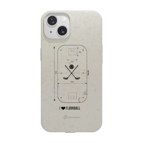Phonecases3D iPhone 13 Pixbo IBK kompostoituva suojakuori, valkoinen
