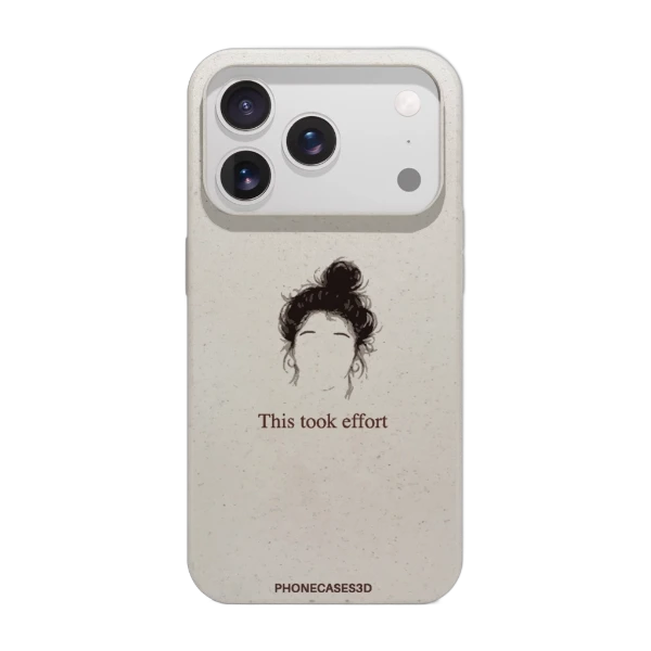 Phonecases3D iPhone 17 Pro Marit Bakkli kompostoituva suojakuori, valkoinen