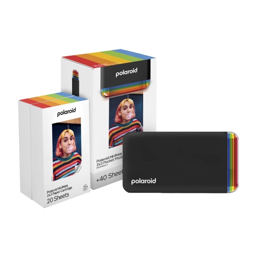 Polaroid Hi-Print 2x3 Pocket mobilprinter Generation 2 E-Box, svart