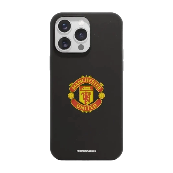 Phonecases3D iPhone 16 Pro Max Manchester United FC kompostoituva suojakuori, musta