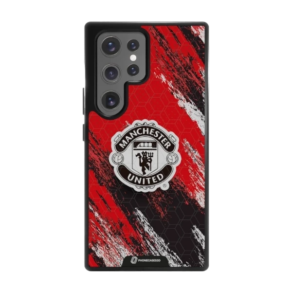 Phonecases3D Samsung Galaxy S25 Ultra Manchester United FC -3D suojakuori, musta