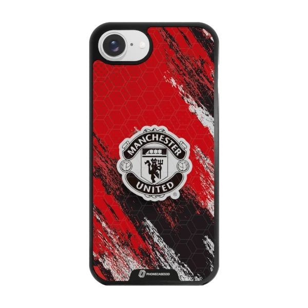 Phonecases3D iPhone 17e/16e Manchester United FC -3D suojakuori, musta