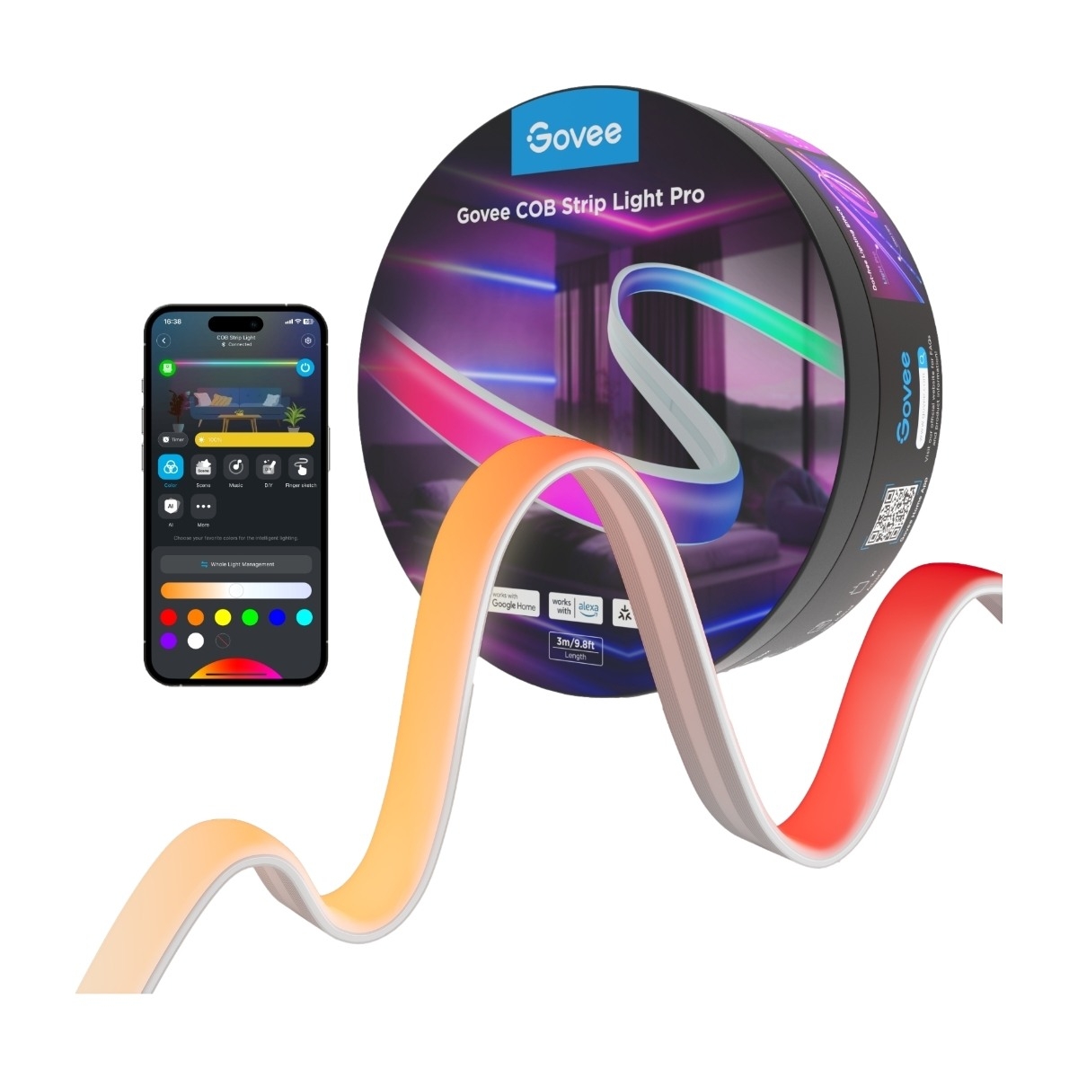 Govee COB Smart LED-lysstripe, 3 m