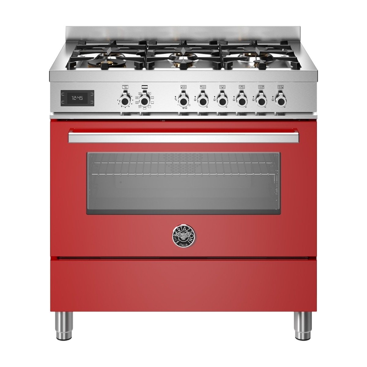 Bertazzoni Professional Series PRO96L1EROT gaskomfur, rød