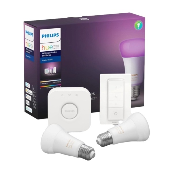 Bilde av Color Ambiance Startpakke for smarte LED-pærer 2-pk.