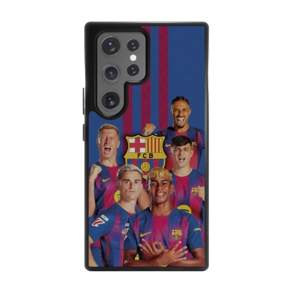 Phonecases3D Samsung Galaxy S25 Ultra FC Barcelona -3D suojakuori, musta