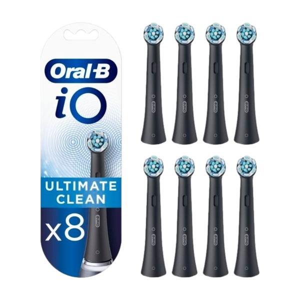 Oral-B iO Ultimate Clean borsthuvuden 8 st, svart