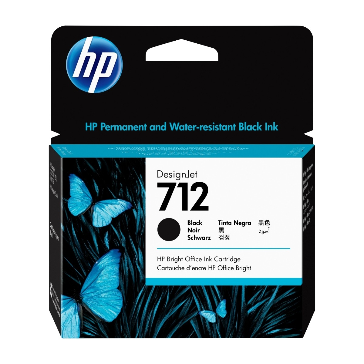 HP 712 1 Stykker Original Høyt (Xl) Utbytte, svart hp3ed71a