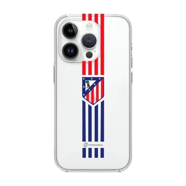 Phonecases3D iPhone 13 Pro Atlético de Madrid Clear case -suojakuori, valkoinen