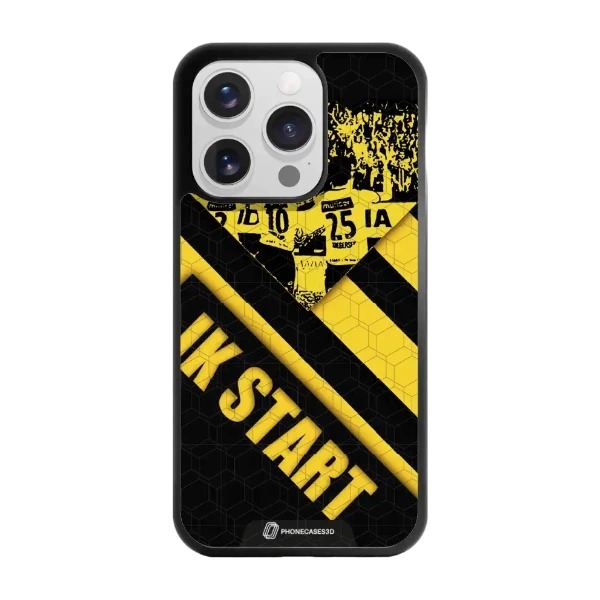 Phonecases3D iPhone 16 Pro IK Start -3D suojakuori, musta