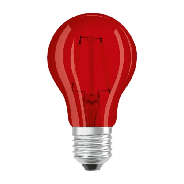 Osram E27/15W LED-lampa Deco, röd