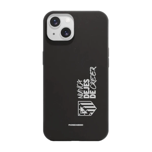 Phonecases3D iPhone 13 Atlético de Madrid kompostoituva suojakuori, musta