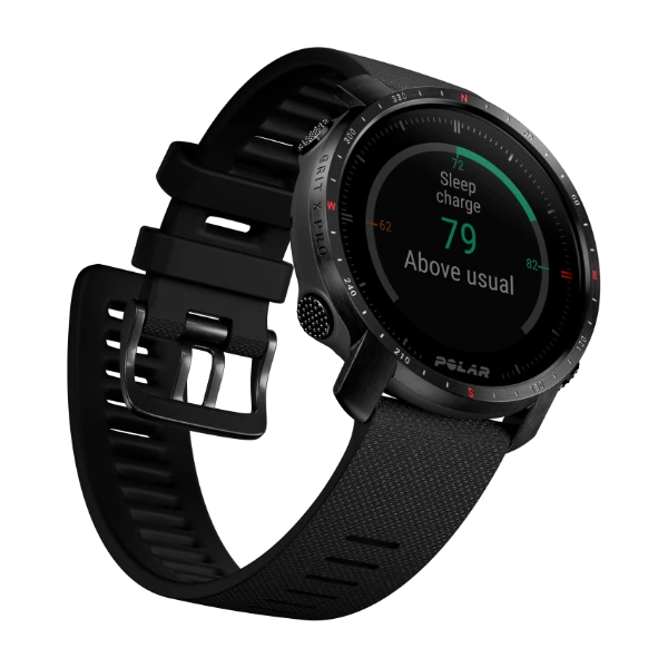 Polar Grit X Pro Premium multisport Outdoorklocka, svart M/L