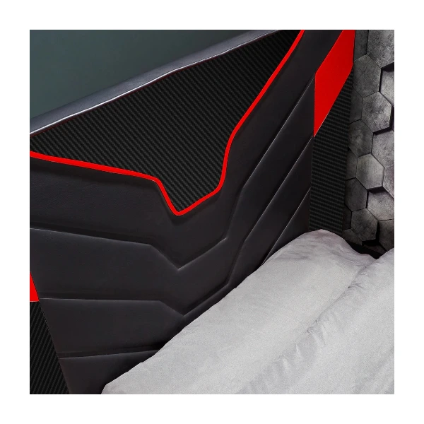 X Rocker Cerberus Ottoman TV Lift Gaming-Seng Kulstof, rød - POWER.dk