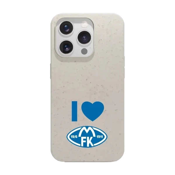 Phonecases3D iPhone 15 Pro Molde FK kompostoituva suojakuori, valkoinen