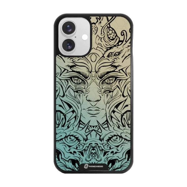 Phonecases3D iPhone 16 Plus Urban Pixel -3D suojakuori, musta
