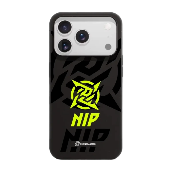 Phonecases3D iPhone 17 Pro Ninjas in Pyjamas kompostoituva suojakuori, musta