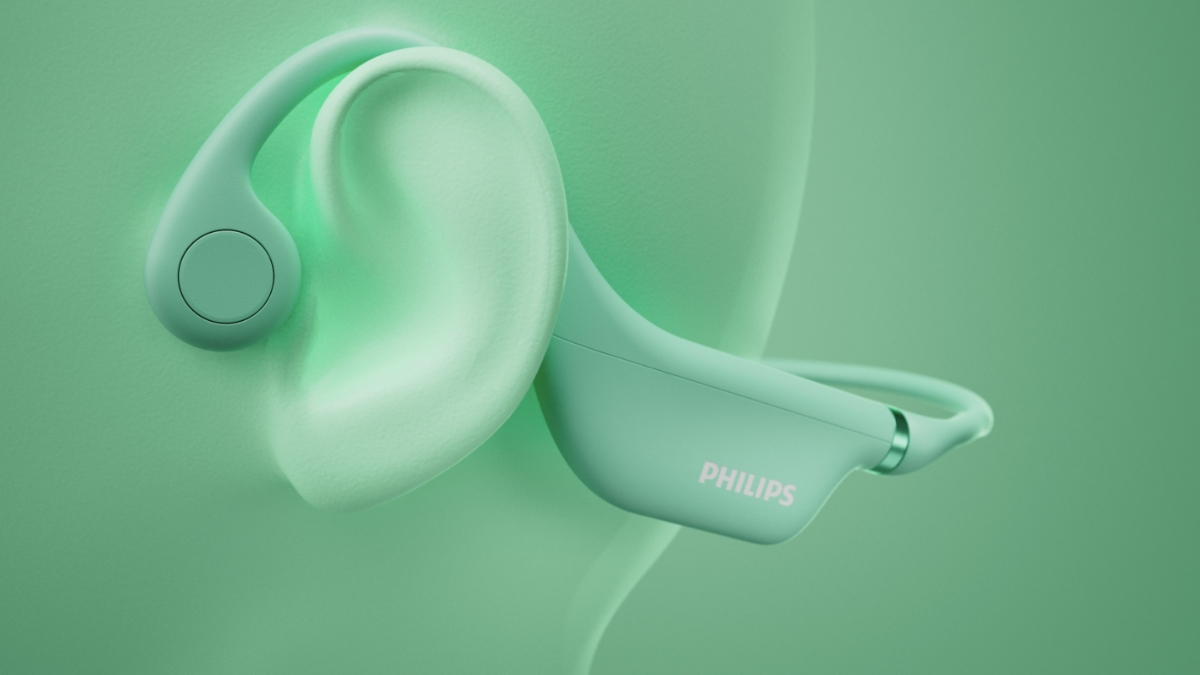 Philips TAK4607GY Bone Conduction hodetelefoner, grå Power.no