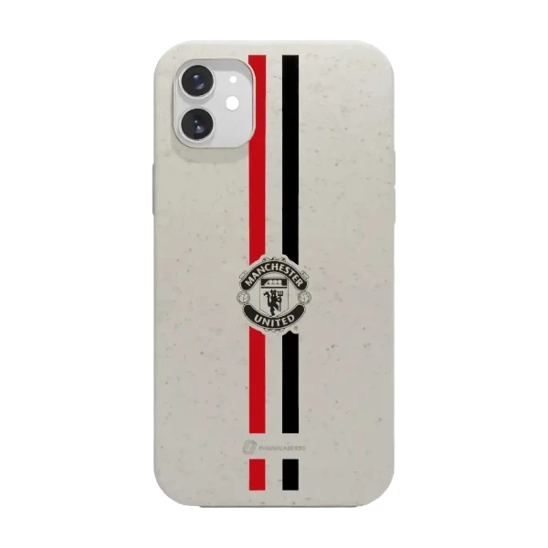 Phonecases3D iPhone 11 Manchester United FC kompostoituva suojakuori, valkoinen