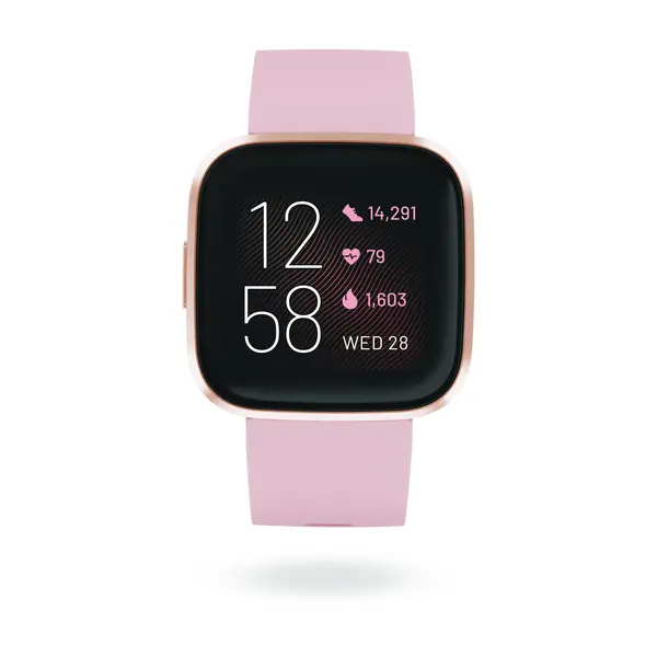 Fitbit Versa 2 Smartwatch in Peach/Rose Gold good