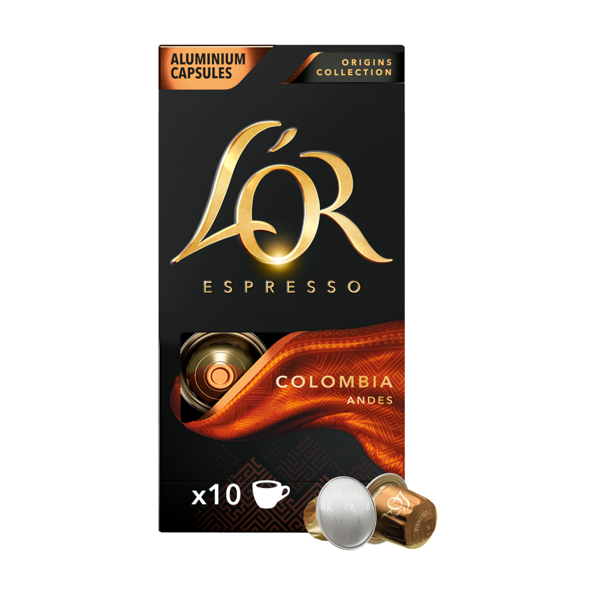 L'Or espresso Colombia kaffekapsler 10 stk