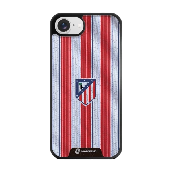 Phonecases3D iPhone 17e/16e Atlético de Madrid -3D suojakuori, musta