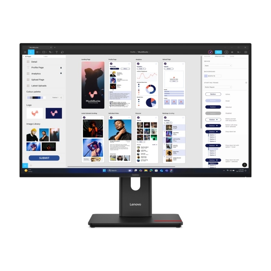 Lenovo ThinkVision T32UD-40 31,5" 4K UHD-skærm