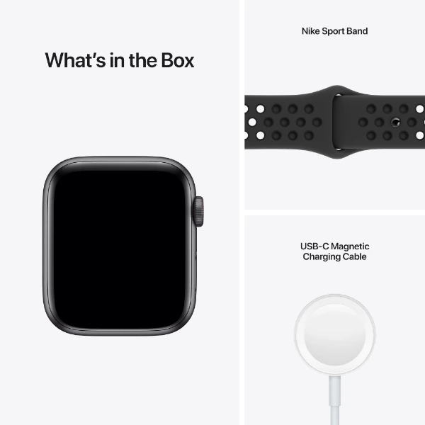 APPLE WATCH NIKE SE 44MM CELLULAR/4G RYMDGRÅ ALUMINIUM ANTHRACITE/BLACK  SPORTBAND - Power.se