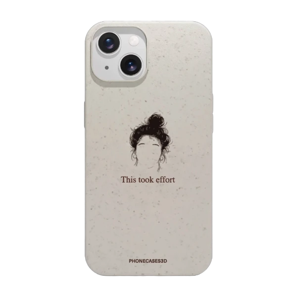 Phonecases3D iPhone 15 Marit Bakkli kompostoituva suojakuori, valkoinen