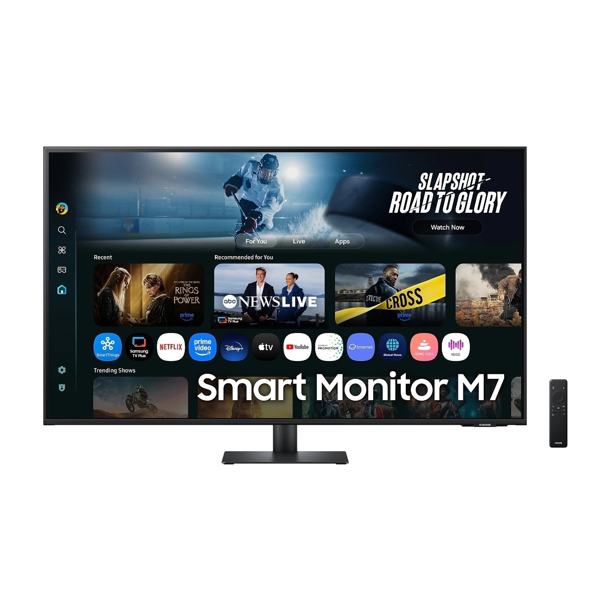Samsung Smart Monitor M7 M70F 43" 4K UHD skjerm, svart