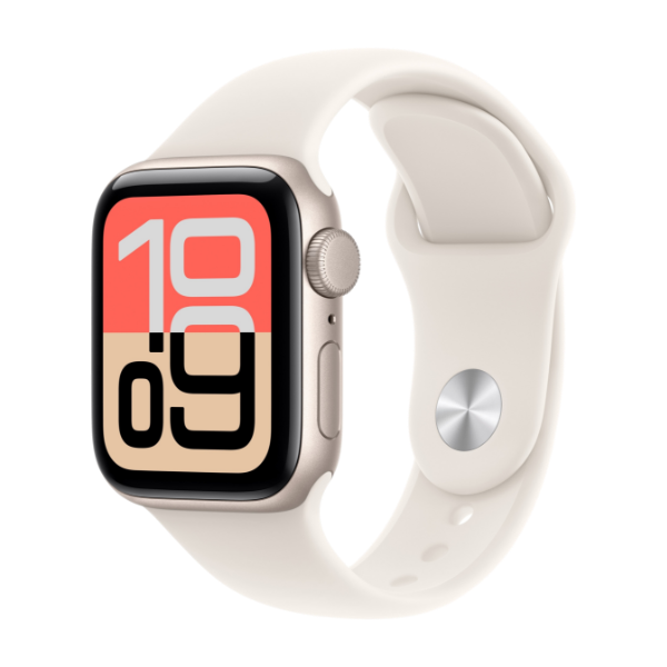 Apple Watch SE 3 GPS 40 mm stjerneskær aluminum, stjerneskær sportsrem - S/M