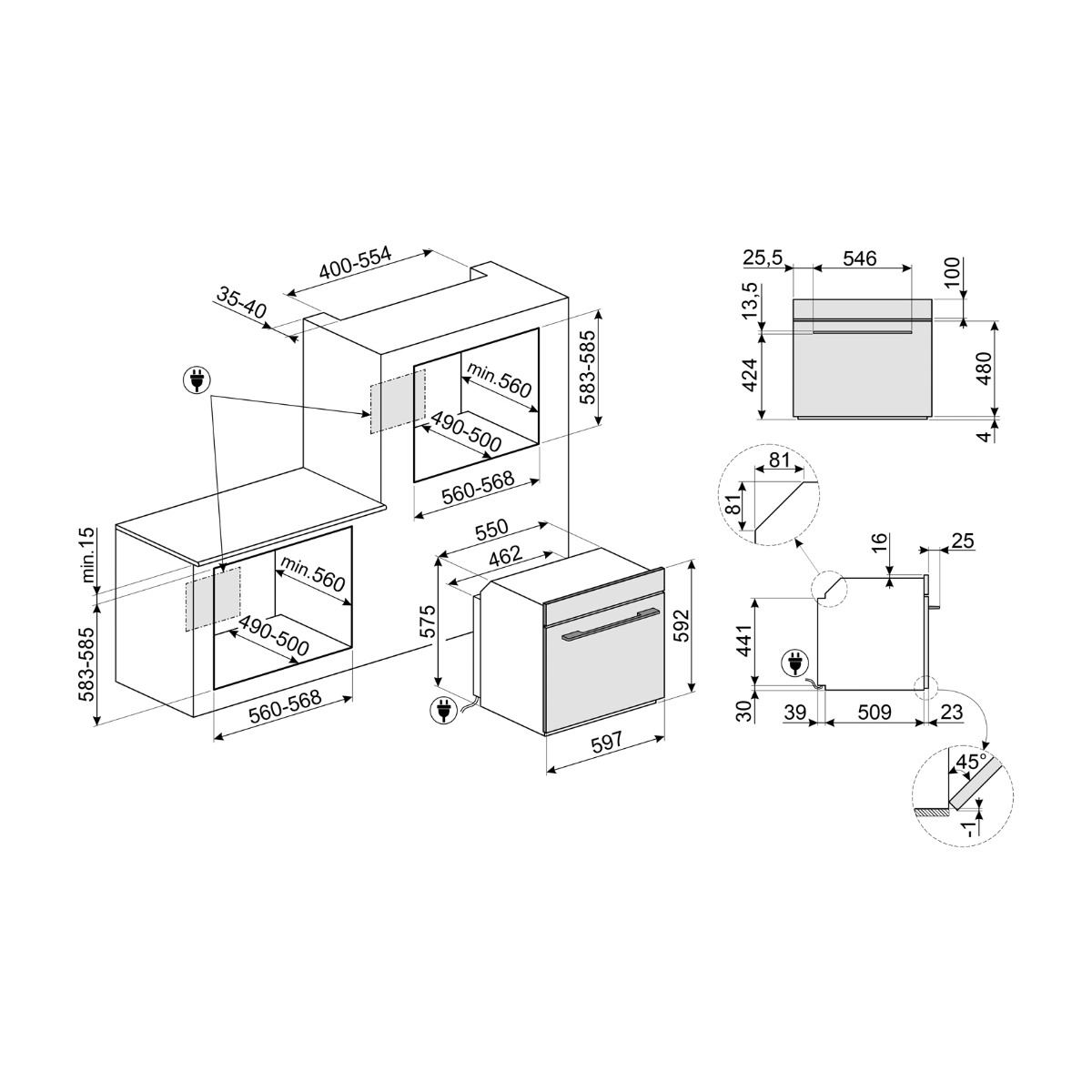 Smeg SO6106WAPB3 indbygningsovn billede 8