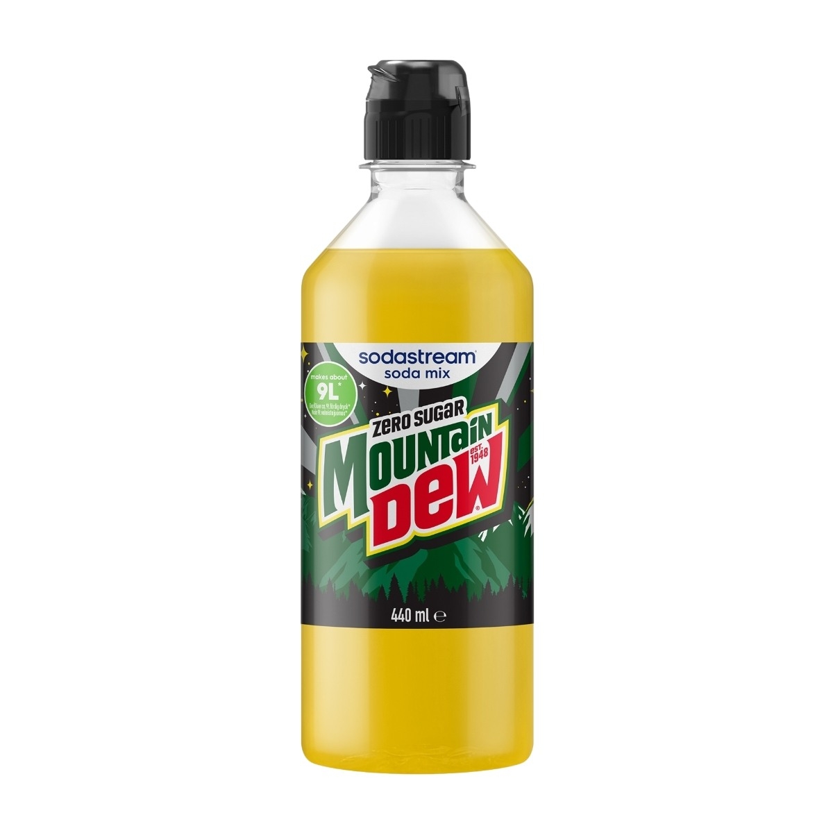 SodaStream Mountain Dew Zero Sugar smakssirup, 440 ml