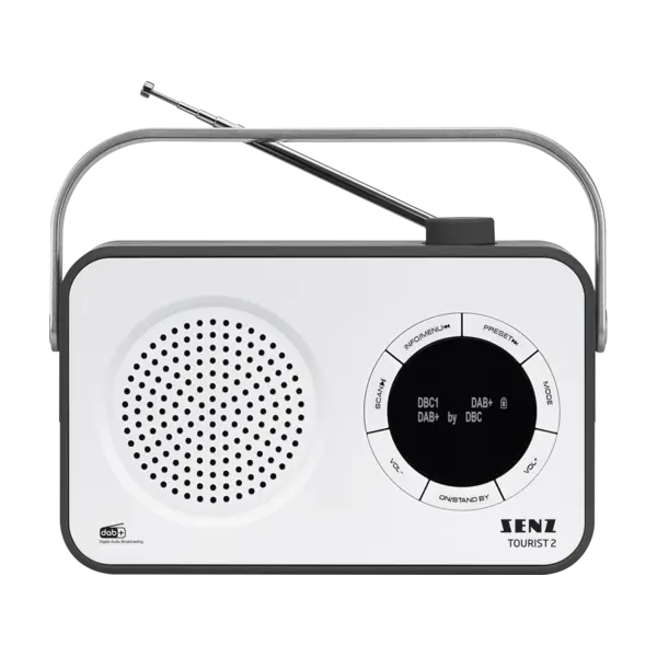 Senz Tourist Radio Fm Dab Hvid Power Dk