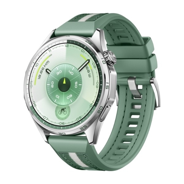 HUAWEI WATCH GT 6 46 mm smartklokke, sølv/grønn (Returnert produkt, alt OK)