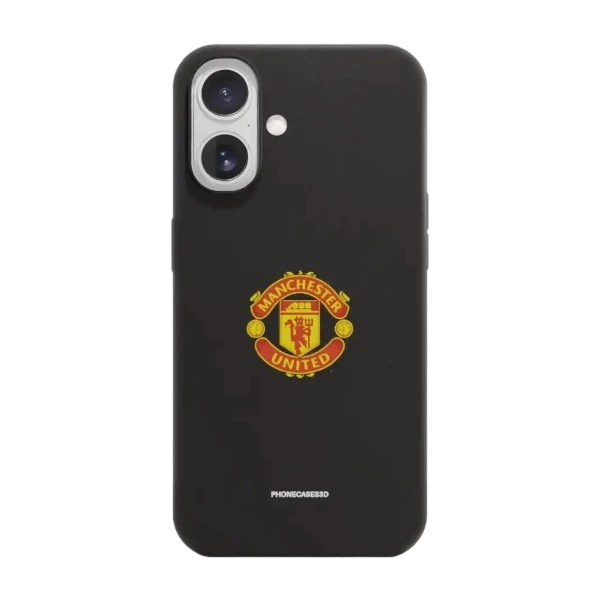 Phonecases3D iPhone 17 Manchester United FC kompostoituva suojakuori, musta