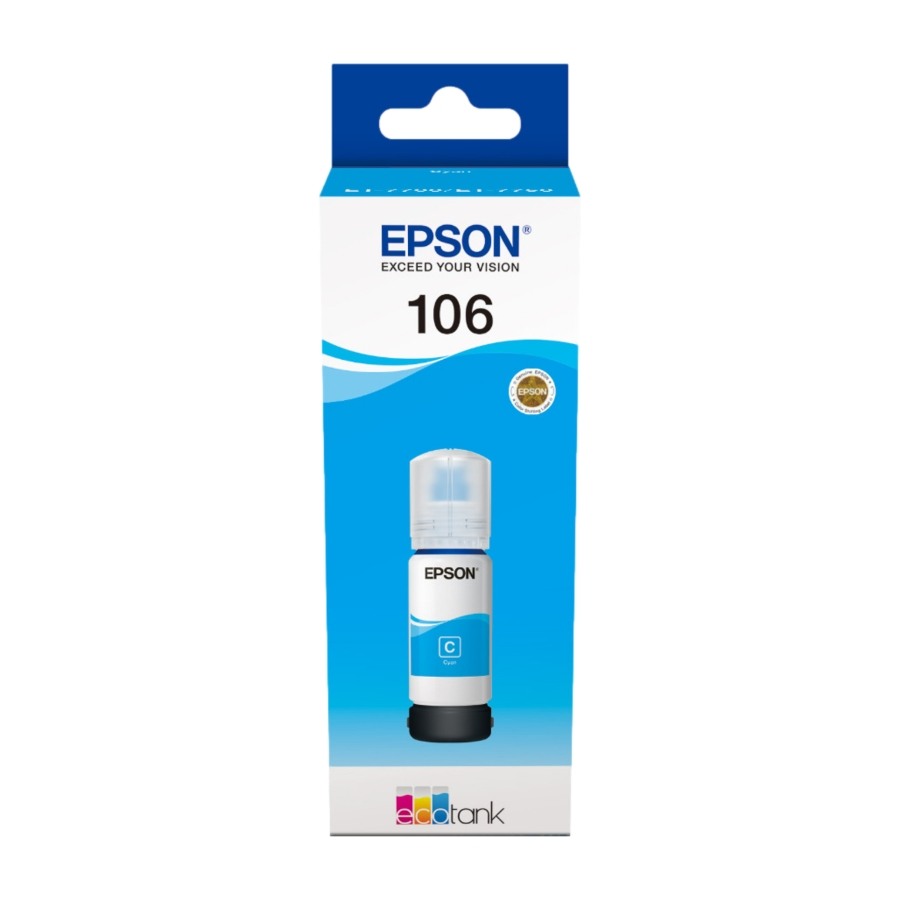 Epson T106 EcoTank blekkflaske, cyan