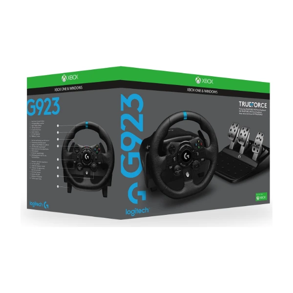 Logitech G923 rattiohjain ja polkimet Xbox - Power.fi