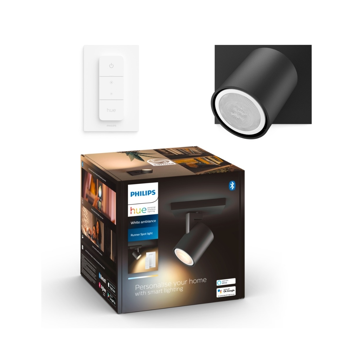 Hue WA Runner Enkel Spot 1x5W Sort - 60564