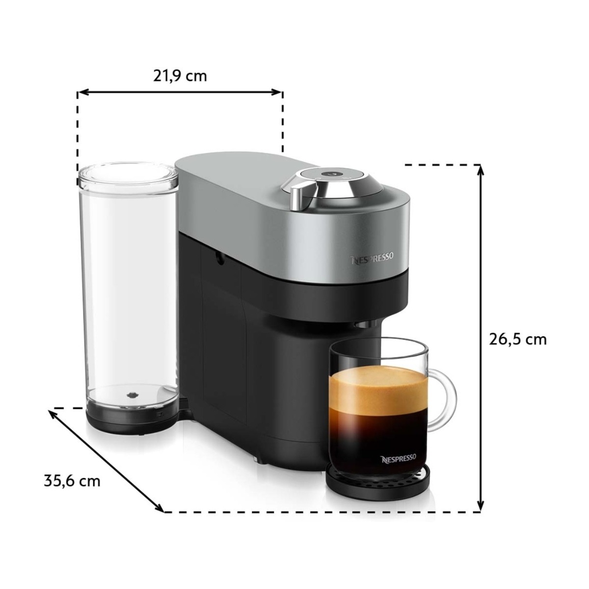 Nespresso Vertuo Pop+ kapselmaskine By Krups, titanium billede 7